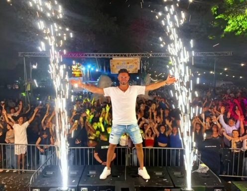 Fête locale podium animation Mister Jay